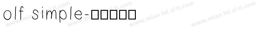 olf simple字体转换